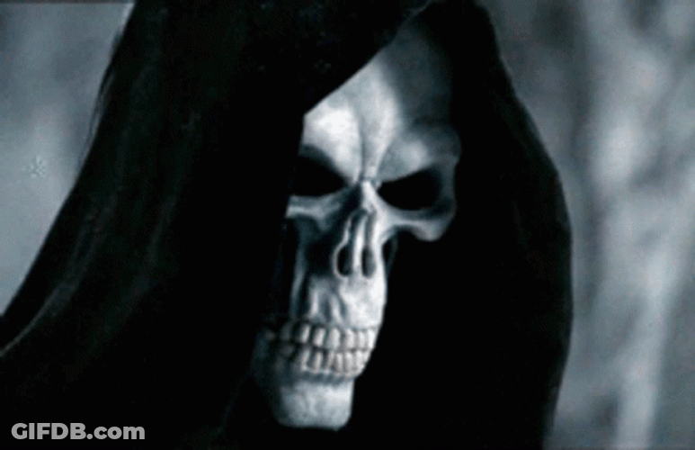 Grim Reaper Confused Pratchett GIF