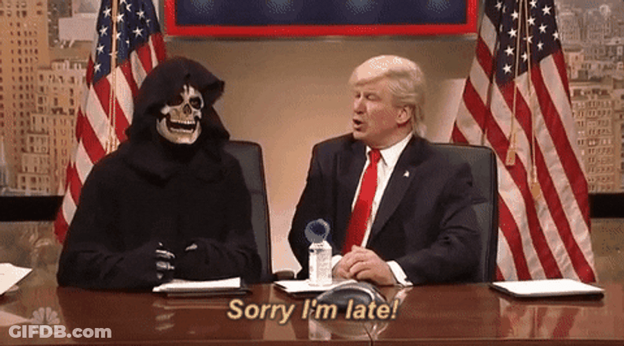Grim Reaper Donald Trump Saying Sorry Meme GIF