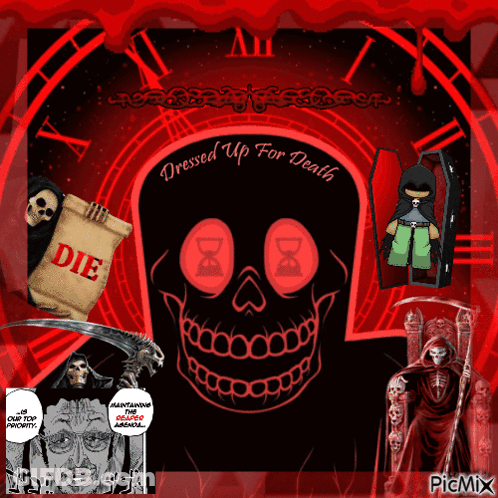 Grim Reaper Dressed Up For Death GIF