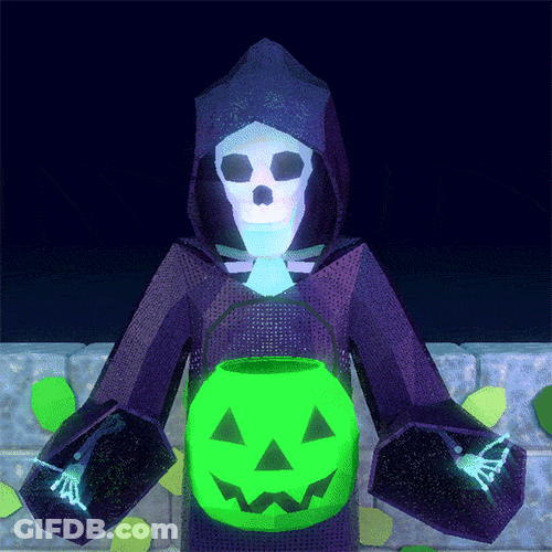 Grim Reaper Floating Lantern GIF