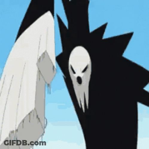 Grim Reaper Holding Cross GIF