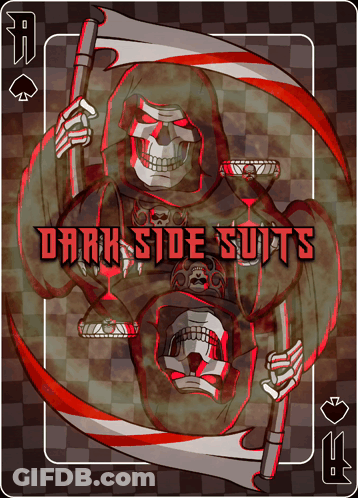 Grim Reaper Holding Scythe Dark Side Suits GIF