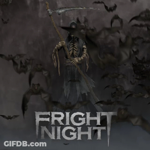 Grim Reaper Holding Scythe Fright Night GIF