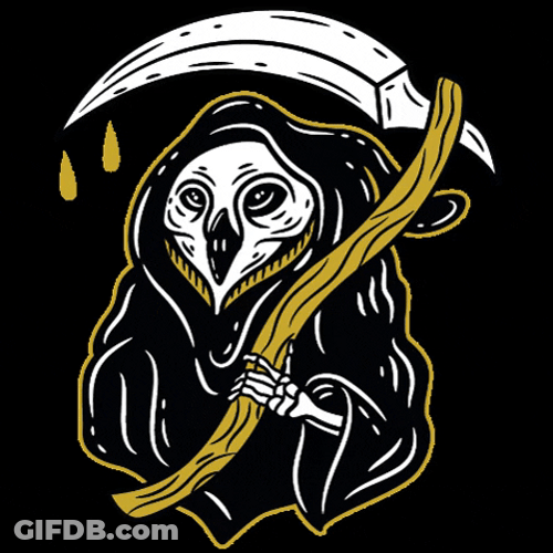 Grim Reaper Holding Scythe GIF