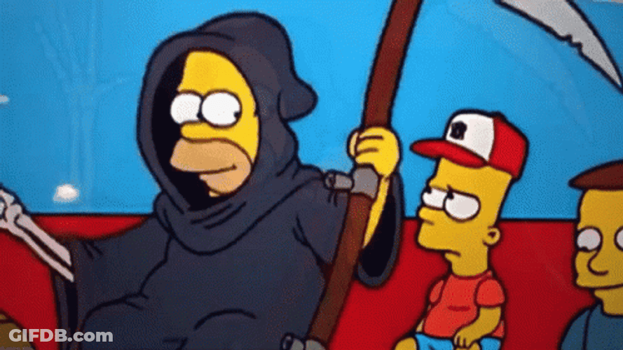 Grim Reaper Homer Simpson The Simpsons GIF