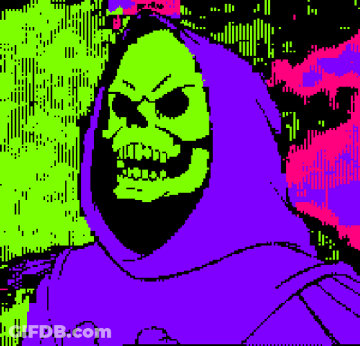 Grim Reaper Laughing Pixel Art GIF