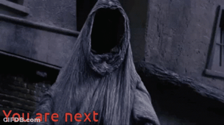Grim Reaper Pointing You Are Next GIF