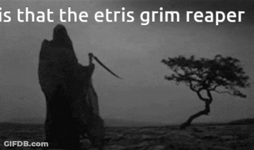 Grim Reaper Shadow Stormy Night GIF