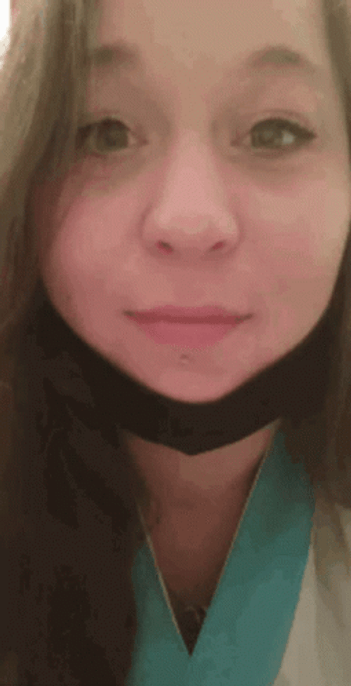 Grimace Facial Reaction Silly Face Woman GIF