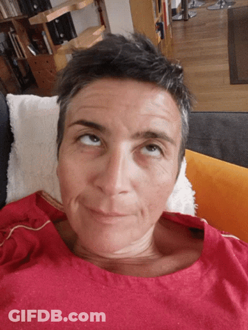Grimace Funny Face Rolling Eyes GIF