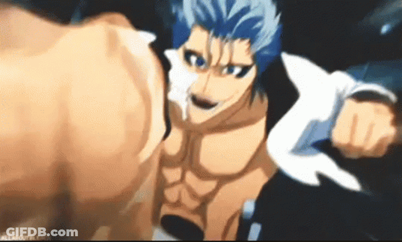 Grimmjow Continuously Punching GIF