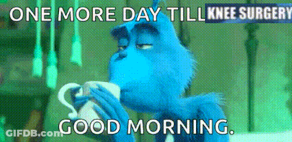 Grinch Drinking Coffee Says One More Day Till Knee Surgery Good Morning GIF