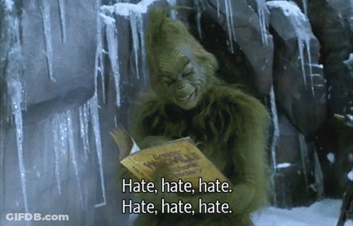 Grinch Reading Hate Book GIF