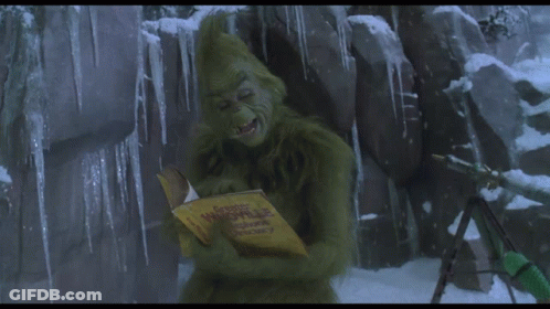 Grinch Reading Loath Book GIF