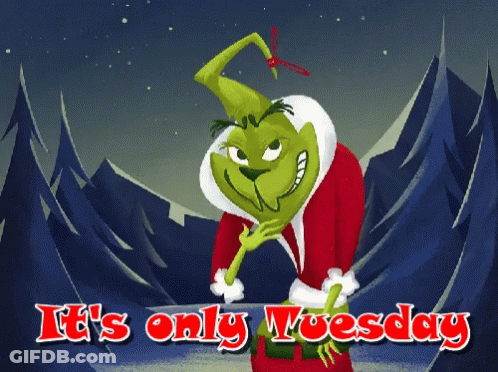 Grinch Saying It's Only Tuesday GIF