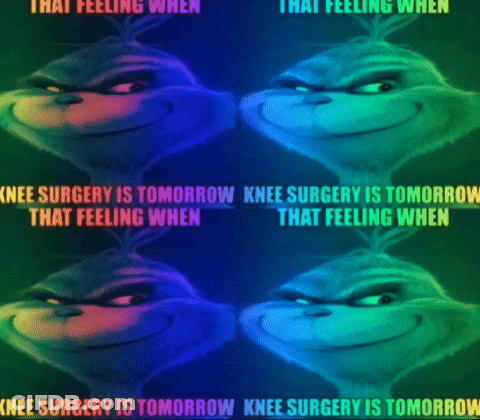 Grinch Saying Knee Surgery Is Tomorrow GIF