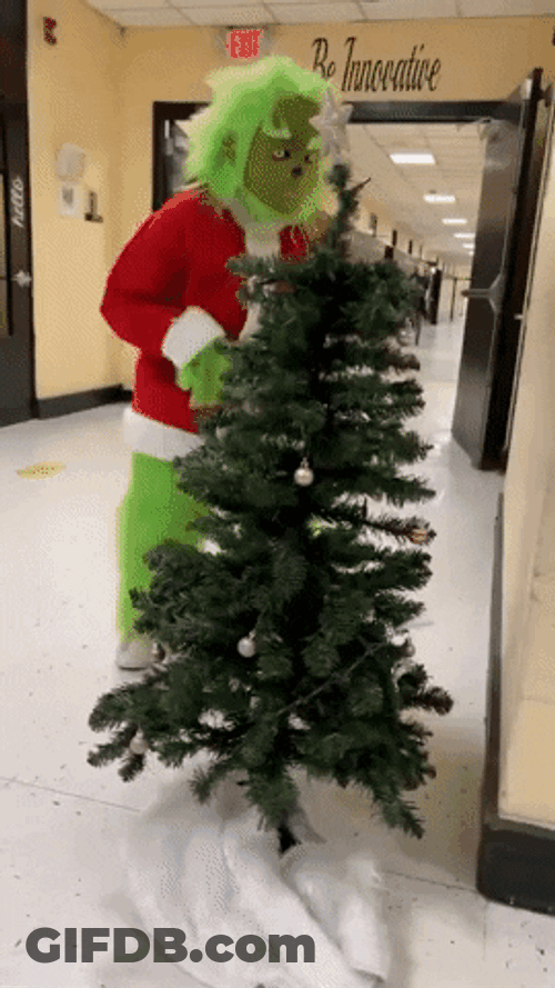 Grinch With No Heart For Xmas GIF