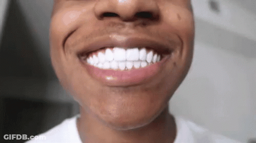 Grinning White Teeth GIF