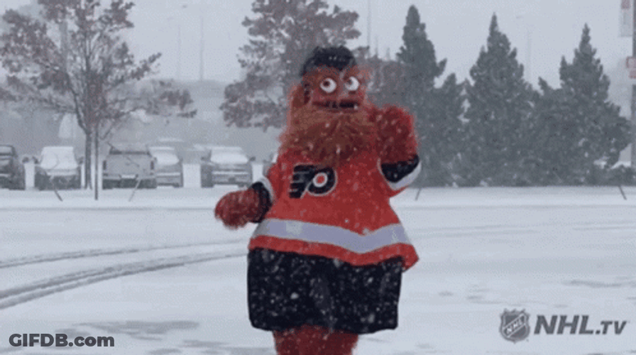 Gritty Catching Snowflakes GIF