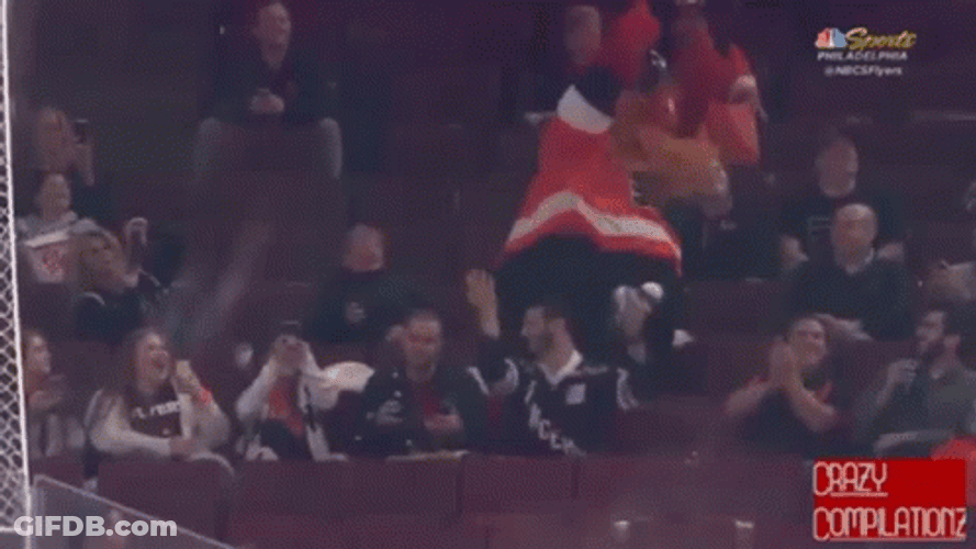 Gritty Mascot Cheers GIF