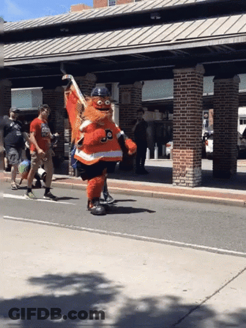 Gritty Parade With Team GIF