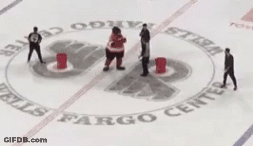 Gritty Playing Hockey GIF