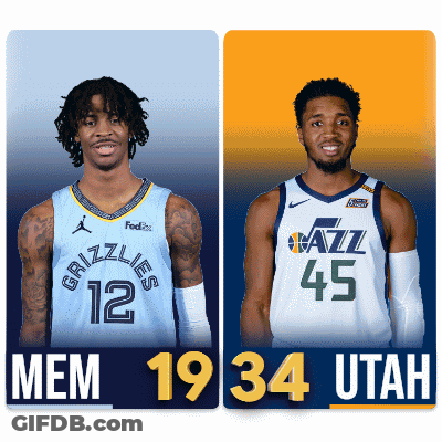 Grizzlies And Jazz Basketball Players GIF