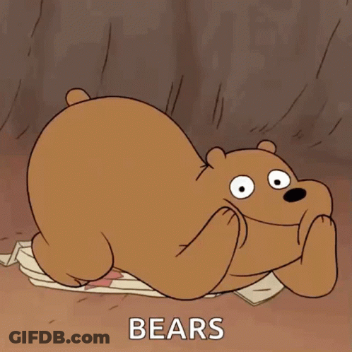 Grizzly Bear From We Bare Bears Laying Down GIF