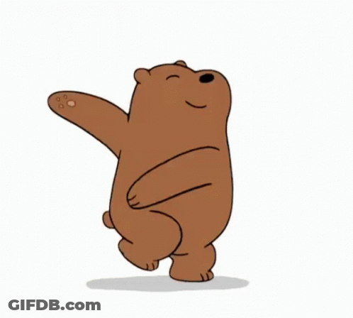 Grizzly Bear From We Bare Bears Walking GIF