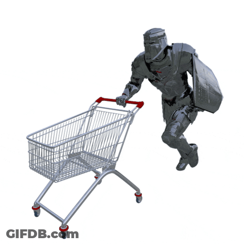 Grocery Shopping Knight GIF