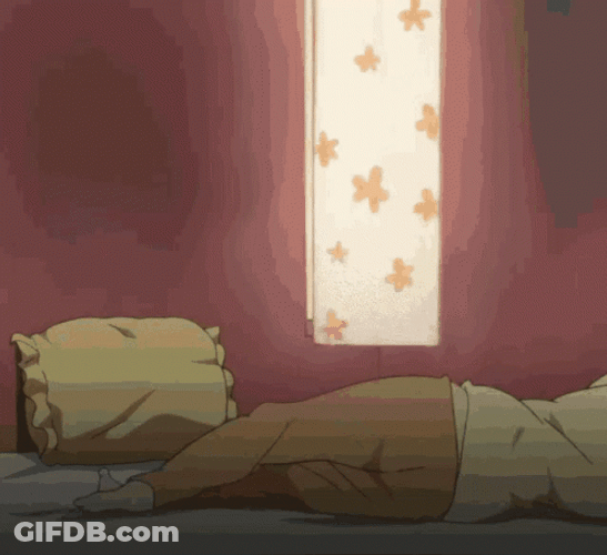 Groggy Anime Waking Up GIF
