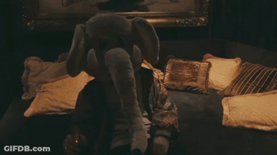 Groggy Elephant Head GIF