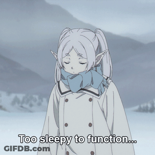 Groggy Freiren Walking In The Snow GIF