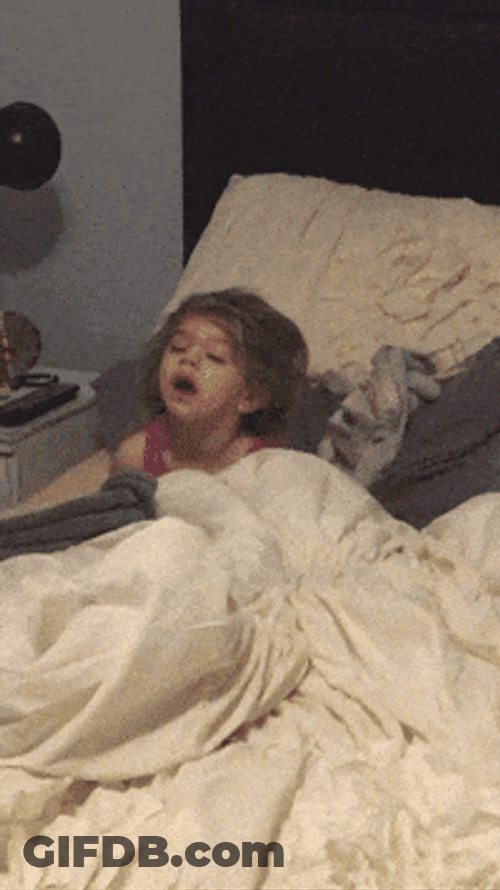Groggy Half Sleep Kid GIF