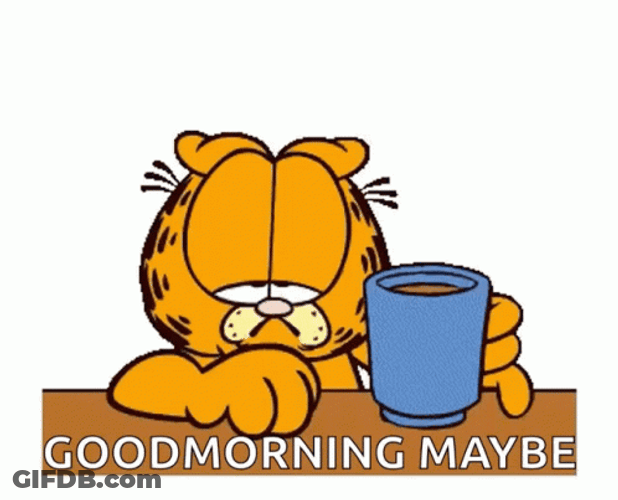 Groggy Morning Of Garfield GIF