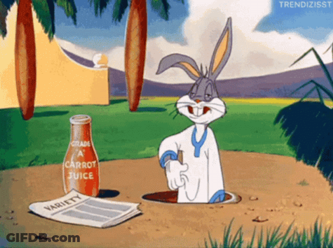 Groggy Scratching Bugs Bunny GIF