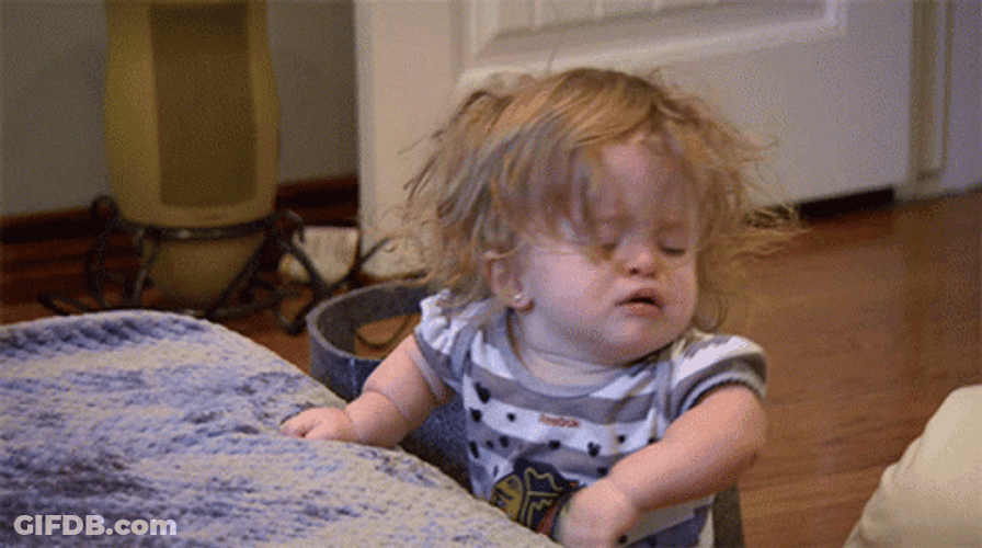 Groggy Whinning Baby GIF