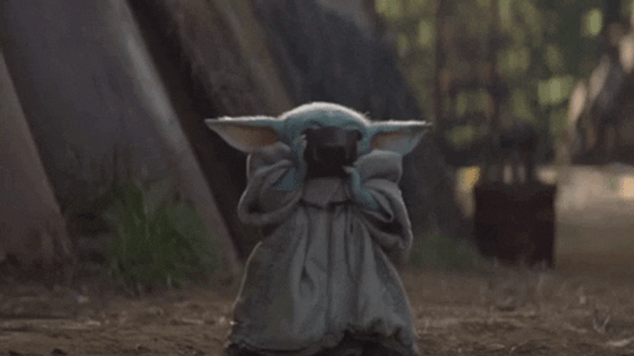 Grogu Sipping Tea GIF
