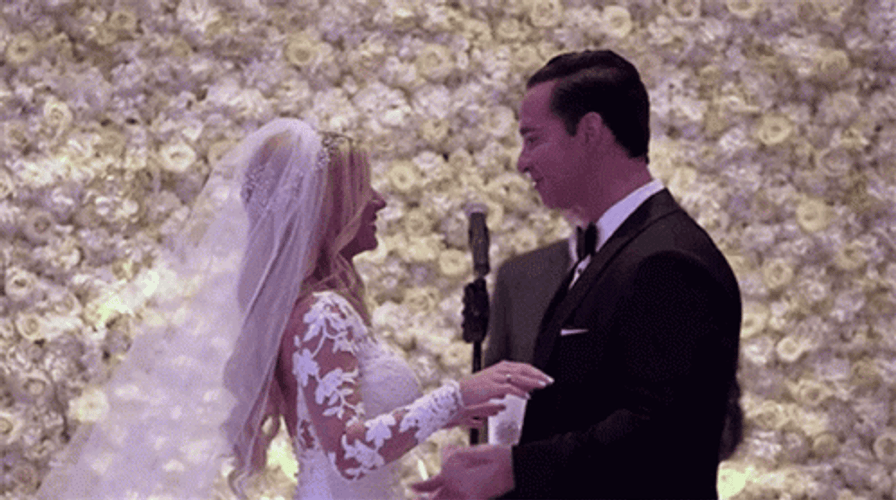 Groom And Bride Kiss GIF