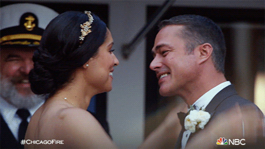 Groom And Bride Kissing GIF
