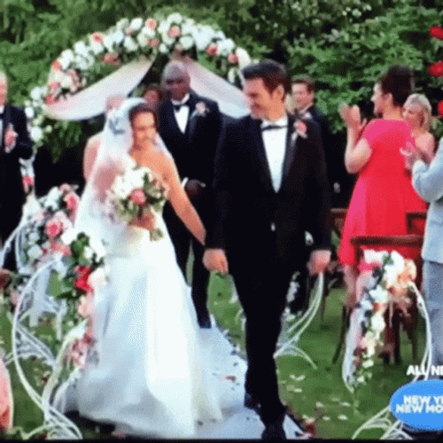 Groom Kevin McGarry Bride Lacey Chabert GIF