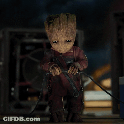 Groot Connecting Wires GIF