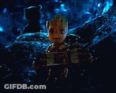 Groot Figurine In Cave GIF