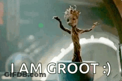 Groot Dancing In A Bowl GIF