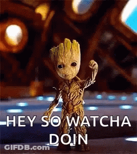 Groot Guardians Of Galaxy In Front Of Building GIF