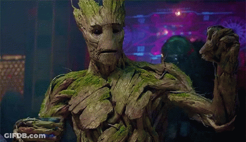 Groot Holding Blue Object GIF