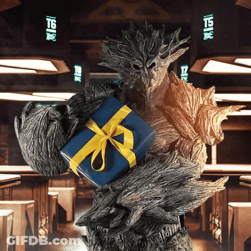 Groot Shaking Gift GIF