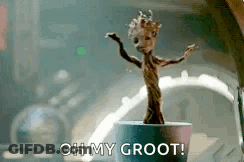Groot Statue Dancing GIF