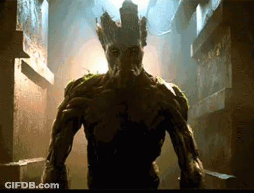 Groot Statue Saying I Am Groot GIF