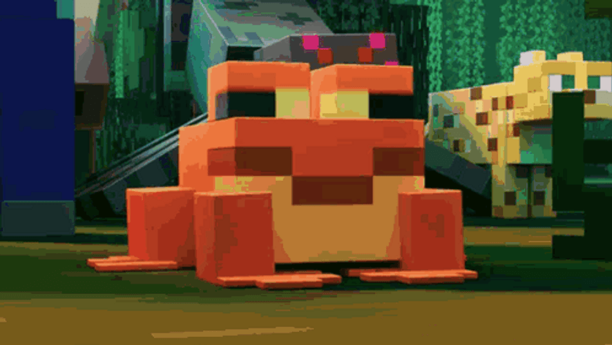 Grooving Frog Dancing Minecraft GIF